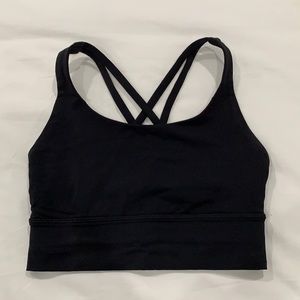 Black Lululemon Energy Bra Longline